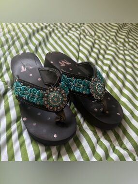 Montana West Turquoise Sandals